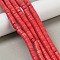 Synthetic Turquoise Beads Strands, Disc, Heishi Beads, Dyed, FireBrick, 6x3.5mm, Hole: 1mm, about 54~55pcs/strand, 7.68''(19.5cm)~7.87''(20cm)