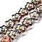 Electroplated Transparent Glass Beads Strands, Star, Colorful, 10.5x11x4mm, Hole: 0.6mm, about 39pcs/strand, 15.75''(40cm)