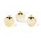 Transparent Glass Apple Pendants, with Enamel, Baking Paint, Light Goldenrod Yellow, 15.5x14x14mm, Hole: 1.2mm