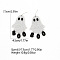 Acrylic Dangle Earrings, Ghost, White, 75x45mm