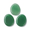 Natural Green Aventurine Pendants, Oval Charms, 40~41x32~33x6mm, Hole: 2.3~3mm