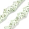 Handmade Porcelain Beads, Starfish Ceramic Beads, Pale Green, 12x10.5x6mm, Hole: 2mm, about 40pcs/strand, 11.61''(29.5cm)
