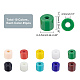 NBEADS 450 Pcs 10 Colors Opaque Glass Bugle Beads SEED-NB0001-66-2