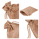 BENECREAT 24PCS Burlap Bags with Drawstring Gift Bags Jewelry Pouch for Wedding Party Treat and DIY Craft - 7 x 5 Inch ABAG-BC0001-08-18x13-3