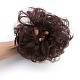 人工毛髪の延長  女性のお団子のためのヘアピース  ヘアドーナツアップポニーテール  耐熱高温繊維  ダークチソウ  15cm OHAR-G006-A08-1