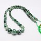 Chapelets de perles en jaspe à pois verts naturels G-G548-37-2