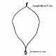 Fabricación de collar de bolsa de macramé de cordón encerado trenzado ajustable MAK-WH0008-02B-2