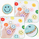ARRICRAFT Flat Round with Smiling Face & Daisy Flower Computerized Towel Embroidery Cloth Iron on/Sew on Patches DIY-AR0003-29-3