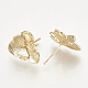 Brass Stud Earring Findings KK-T027-87G-2