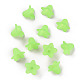 Green Frosted Transparent Acrylic Flower Beads X-PLF018-05-2