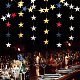 AHANDMAKER 78ft Glitter Star Hanging Garland Banner Decoration AJEW-GA0004-82-4