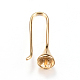 Brass Earring Hooks X-KK-R037-03KC-2