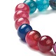 Bracelets extensibles avec perles en agate naturelle BJEW-D446-C-05-3