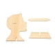 木製メガネディスプレイスタンド  男の頭  ビスク  18x20x26.5cm ODIS-WH0006-46-3