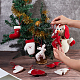 Craspire 8 pieza de guantes de Navidad de fieltro decoración de mano de Navidad con guantes de cuerda de algodón calcetín de ángel reno adorno colgante de Navidad manualidades de fieltro para decoraciones de árbol de Navidad accesorio de fiesta HJEW-CP0001-11-3