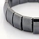 Ematite magnetica rettangolo perline allungano i braccialetti per il regalo di San Valentino BJEW-M066-09-2