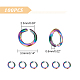 Unicraftale 100 Uds 304 anillos de salto abiertos de acero inoxidable anillos redondos de 3.5mm anillos de salto de color arcoíris para la fabricación de joyas artesanía diy pendiente pulsera colgante gargantilla fornituras para hacer joyas STAS-UN0044-91-3