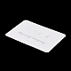 長方形の紙のヘアクリップディスプレイカード  ホワイト  5x8x0.05cm AJEW-A052-09-4