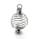 Iron Spiral Bead Cages Pendants Making STAS-A031-01-A-1