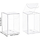 Benecreat40pcs長方形透明プラスチックpvcボックスギフト包装  防水折りたたみボックス  おもちゃやカビ用  透明  箱：4x4x6センチメートル  40pc CON-BC0002-21B-2