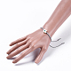 Verstellbarer Nylonfaden geflochtene Perlen Armbänder BJEW-JB04370-03-4