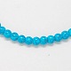 Round Cyan Color Spray Painted Glass Beads Strands X-DGLA-R004-8mm-3-2
