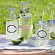 Gomakerer 6 hoja 3 estilos pegatinas autoadhesivas en blanco de PVC para tarro de condimentos DIY-GO0001-19-7
