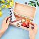 OLYCRAFT 3PCS Unfinished Wooden Box Natural Wood Storage Boxes with Clasp Antique Wooden Treasure Chest Box Keepsake Box for Jewelry Gift Photos Storage and DIY Easter Arts OBOX-OC0001-02-8