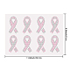 Sensibilisation au cancer du sein bibbon verre hotfix strass DIY-WH0303-092-2