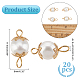 Nbeads 20 pz charms connettore perle di perle d'acqua dolce coltivate naturali FIND-NB0002-30-2