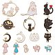 SUNNYCLUE 1 Box 30Pcs Cat Charms Enamel Charms Cats Head Dainty Kitty Charm Cute Animals Pets Black Cat Sakura Flowers Crescent Moon Charms for Jewelry Making Charm Earrings Necklace DIY Supplies ENAM-SC0003-27-1