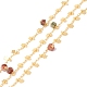 Natural Assorted Stone Column Beaded Chains CHC-K012-02G-08-1