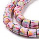 Handmade Polyester Clay Beads Strand CLAY-P001-01C-4