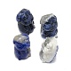 天然ソーダライト彫刻ディスプレイ装飾  ホームオフィスデスク用  犬  20.5~22x20~23x27~30mm G-F719-56A-1