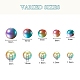 497pcs 5 cuentas de perlas de imitación de plástico abs arco iris de estilo OACR-YW0001-07B-3