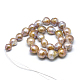 Fili di perle di keshi di perle barocche naturali PEAR-R064-07-2