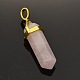 Natural Bullet Gemstone Double Terminated Pointed Pendants G-N0121-14-2