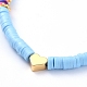 Bracelets extensibles faits main en pâte polymère heishi BJEW-JB05077-05-2