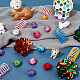 CHGCRAFT 70Pcs 3 Styles Crinkle Balls Playthings Set Include 8Pcs Cat Spring Plaything 12Pcs Aluminizing Crinkle Balls and 50Pcs Sparkle Ball Tinsel Pom Poms Glitter for Kittens to Swat Bite Hunt AJEW-CA0002-01-4