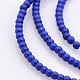 Imitation Lapis Lazuli Dyed Synthetic Turquoise Round Beads Strands TURQ-E016-04-2mm-1