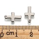 Breloques croix minuscules en acier inoxydable STAS-Q168-07-3