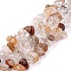 Puce quartz rutile naturel brins de perles G-L454-08-3