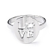 304 кольцо из нержавеющей стали с надписью love для женщин RJEW-I097-01P-2