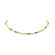 4 Uds. Conjunto de collares con cuentas de semillas de vidrio de 4 colores para mujer NJEW-TA00053-7