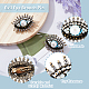 Dicosmetic 2 spilla in plastica con occhio di perla con semi di vetro in rilievo JEWB-DC0001-11-5