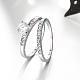 Exquis alliage d'étain TCHEQUE couple strass anneaux pour les femmes RJEW-BB10590-6B-3