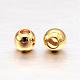 Real Gold Plated Brass Round Spacer Beads KK-L147-197-2mm-NR-2
