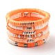Ensemble de bracelets extensibles hieishi en hématite synthétique et argile polymère pour femme BJEW-JB07430-5