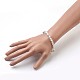 Natural Morganite Beads Stretch Bracelets BJEW-JB03836-02-3