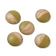 Cabujones de resina de imitación de cuero esmerilado de grano de madera de dos tonos RESI-G053-01C-3